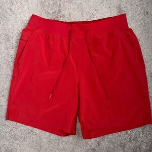 Lululemon Men's Vibrant Red T.H.E. 7” Shorts